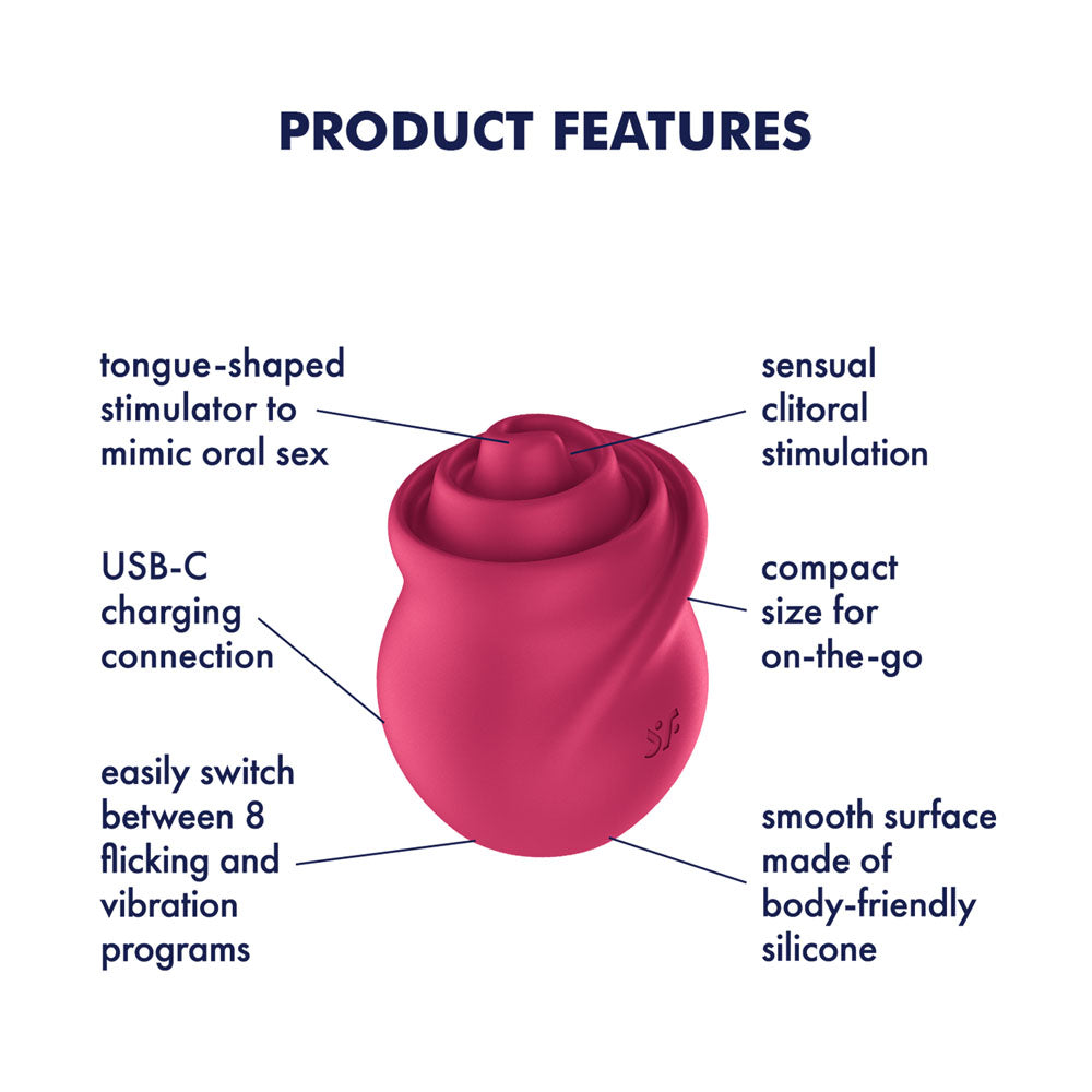Satisfyer Tongue Twister - Pink USB Rechargeable Stimulator