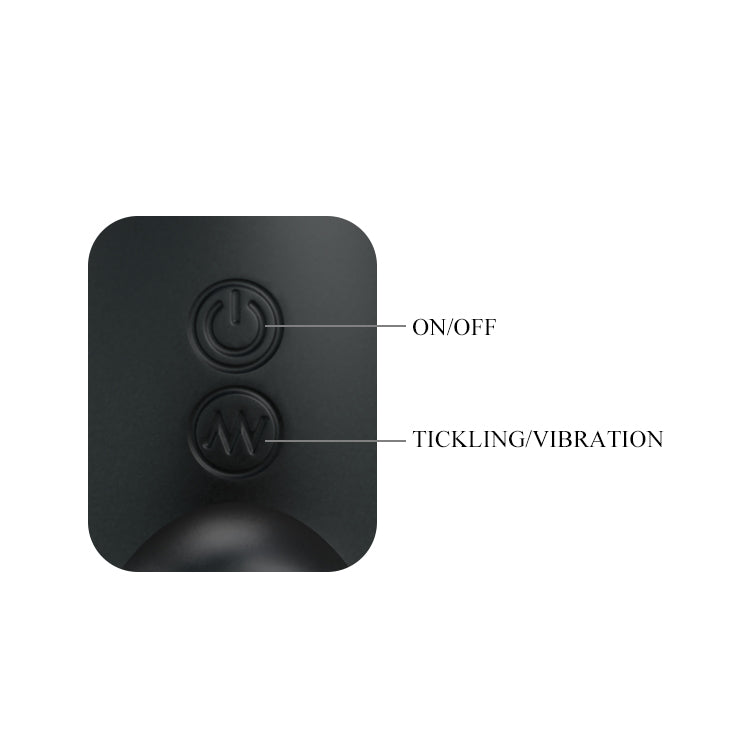 MR PLAY Prostate Massager - Black USB Rechargeable Prostate Massager with Flicking Tip
