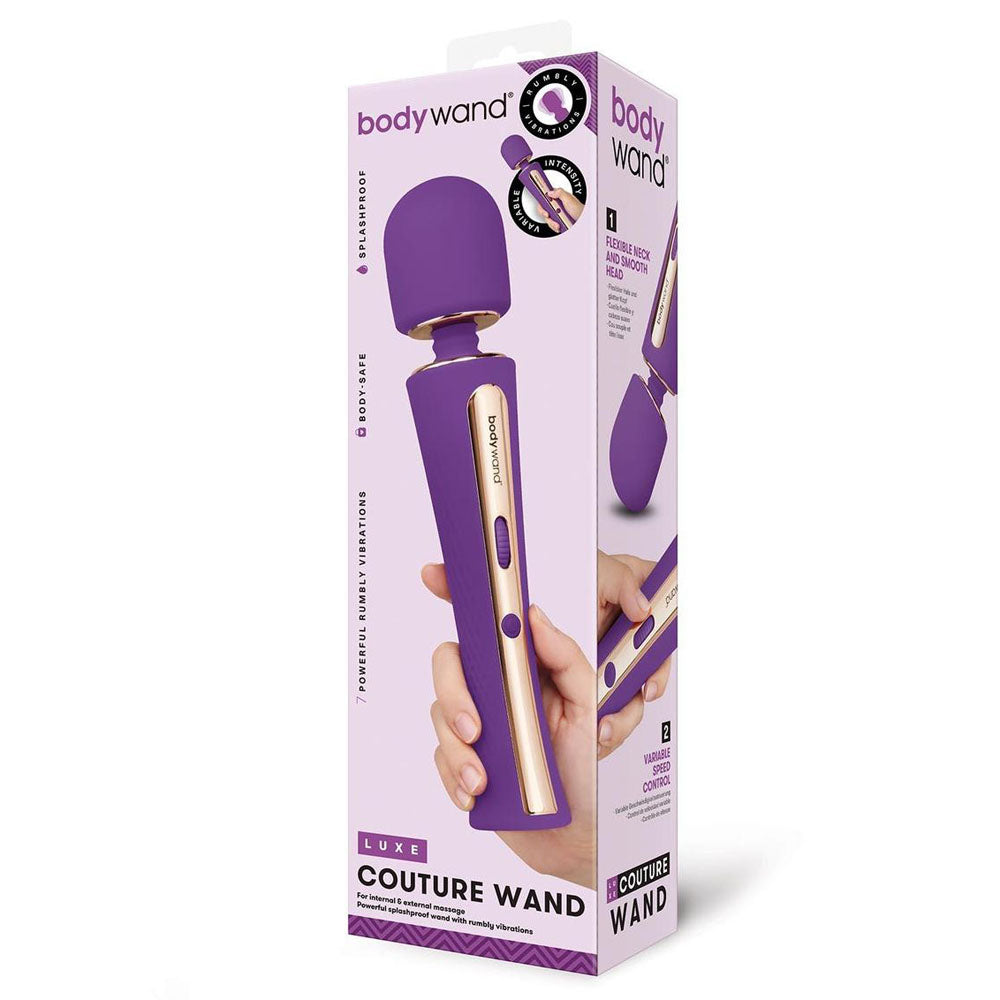 Bodywand Luxe Couture Wand - Purple 28.2 cm USB Rechargeable Massage Wand