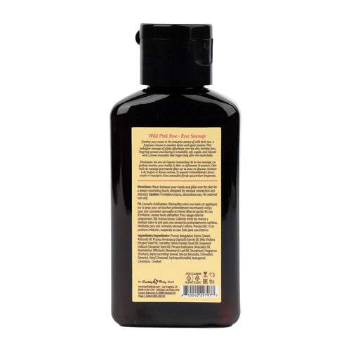 EB Aphrodisiac Massage Oil WILD PINK ROSE - 60 ml - Wild Pink Rose Scented Massage Oil - 60 ml Bottle