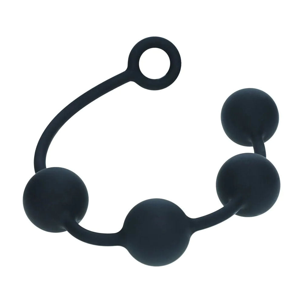 LEVELZ Round Anal Balls - XL - 50mm - Black 46.5 cm XL Anal Beads