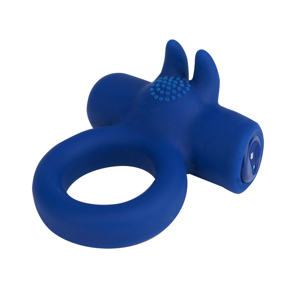 Maia HUXLEY - Blue - Blue USB Rechargeable Strong Vibrating Cock Ring