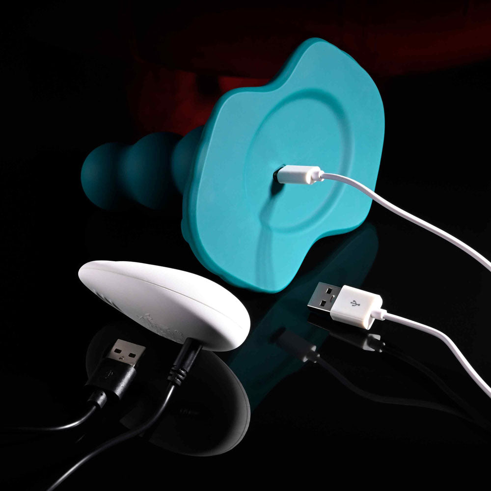 Playboy Pleasure HAVE A SEAT - Green USB Rechargeable Rideable Vibrator and Grinder Pad with Remote