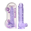 RealRock 9'' Realistic Dildo With Balls - Purple 22.9 cm Dong