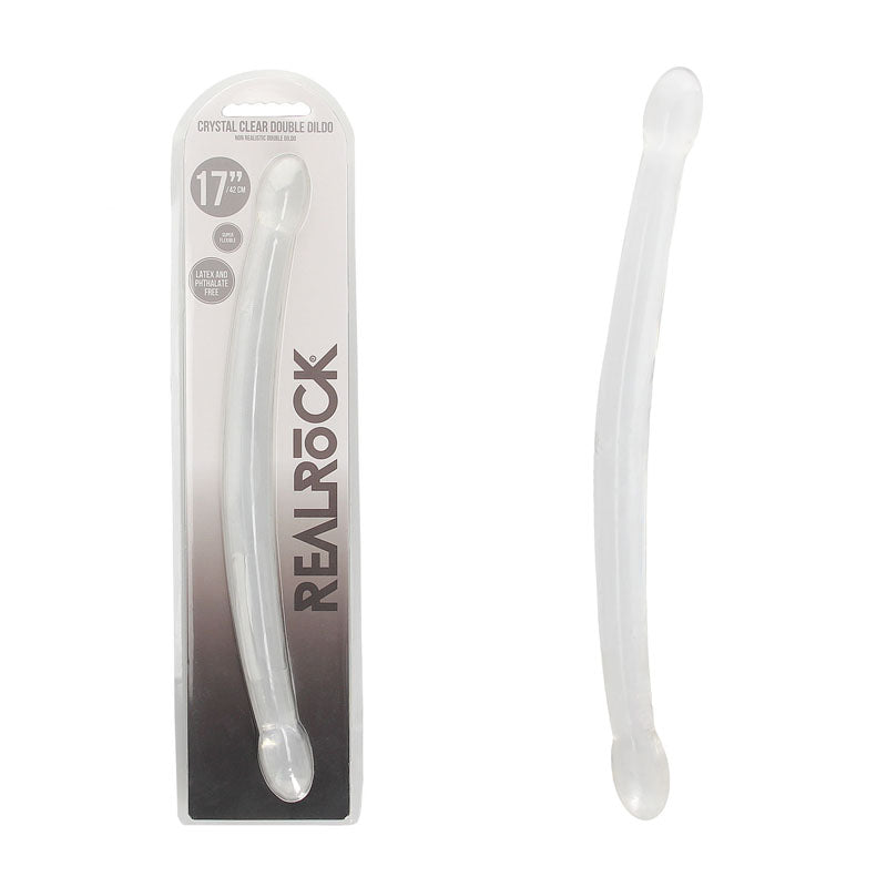 REALROCK Non Realistic Double Dong 17'' - Clear 43 cm Double Dong