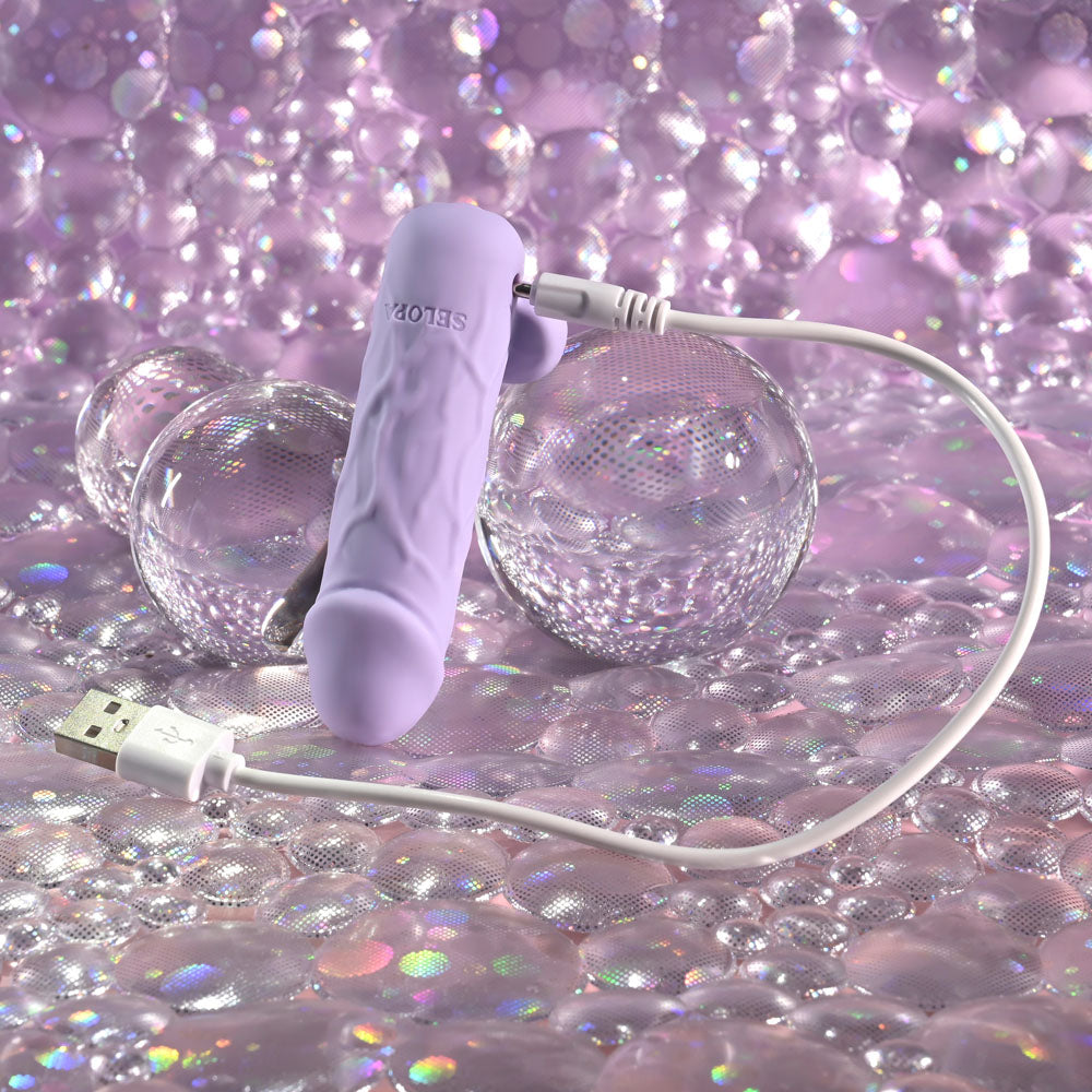Selopa BALLSY BULLET - Purple 9.2 cm USB Rechargeable Bullet