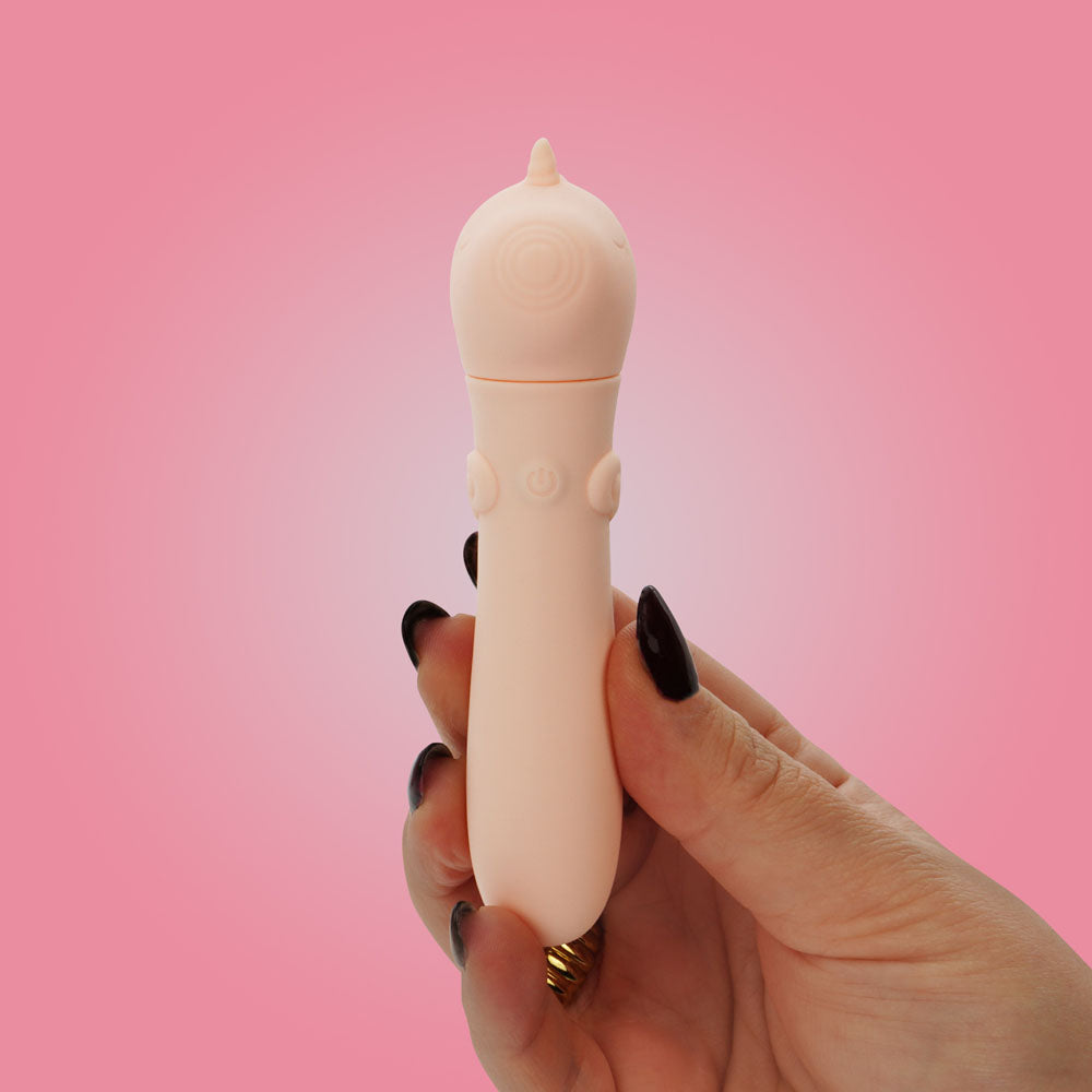 Unihorn - USB Bullet - Heart Throb - Coral USB Rechargeable Vibrating Bullet