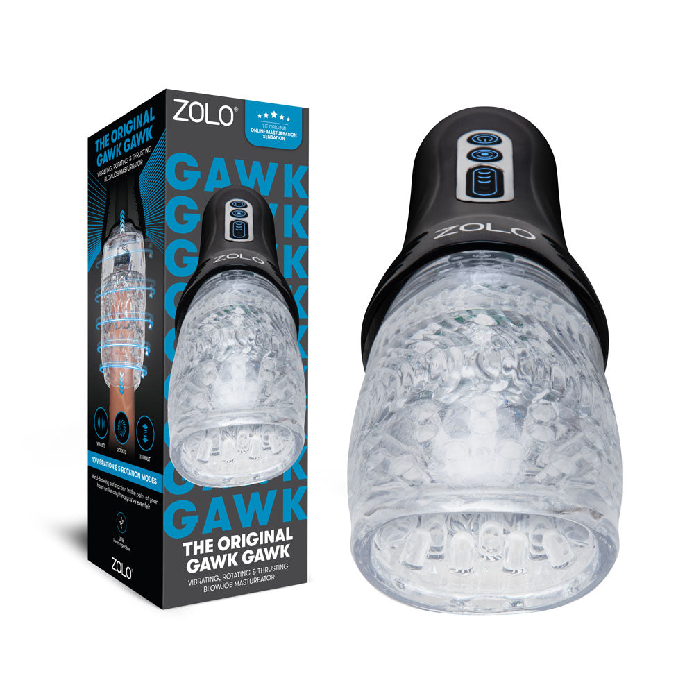 Zolo The Original Gawk Gawk - Clear USB Rechargeable Vibrating